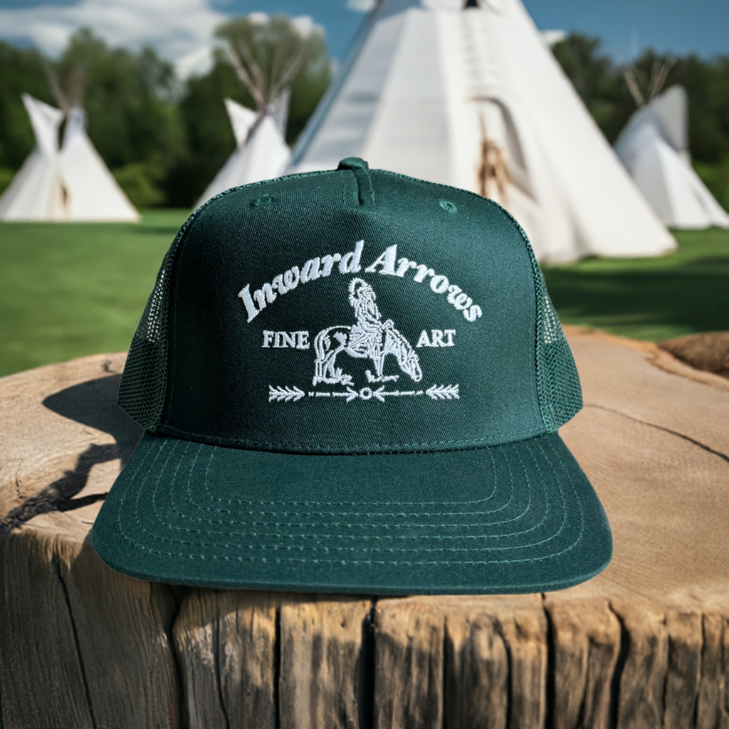 Green trucker hat